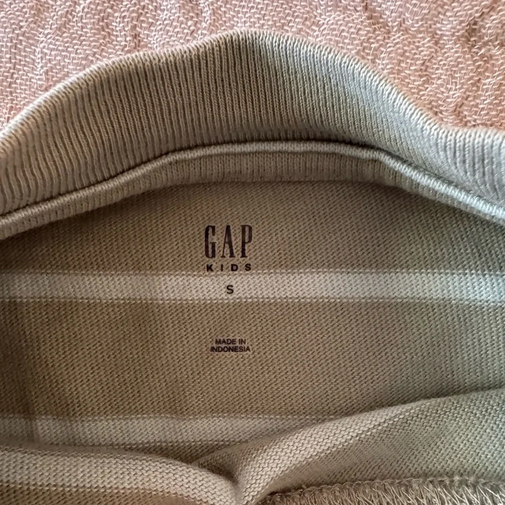 Striped Sage Green Boys Long Sleeve Top